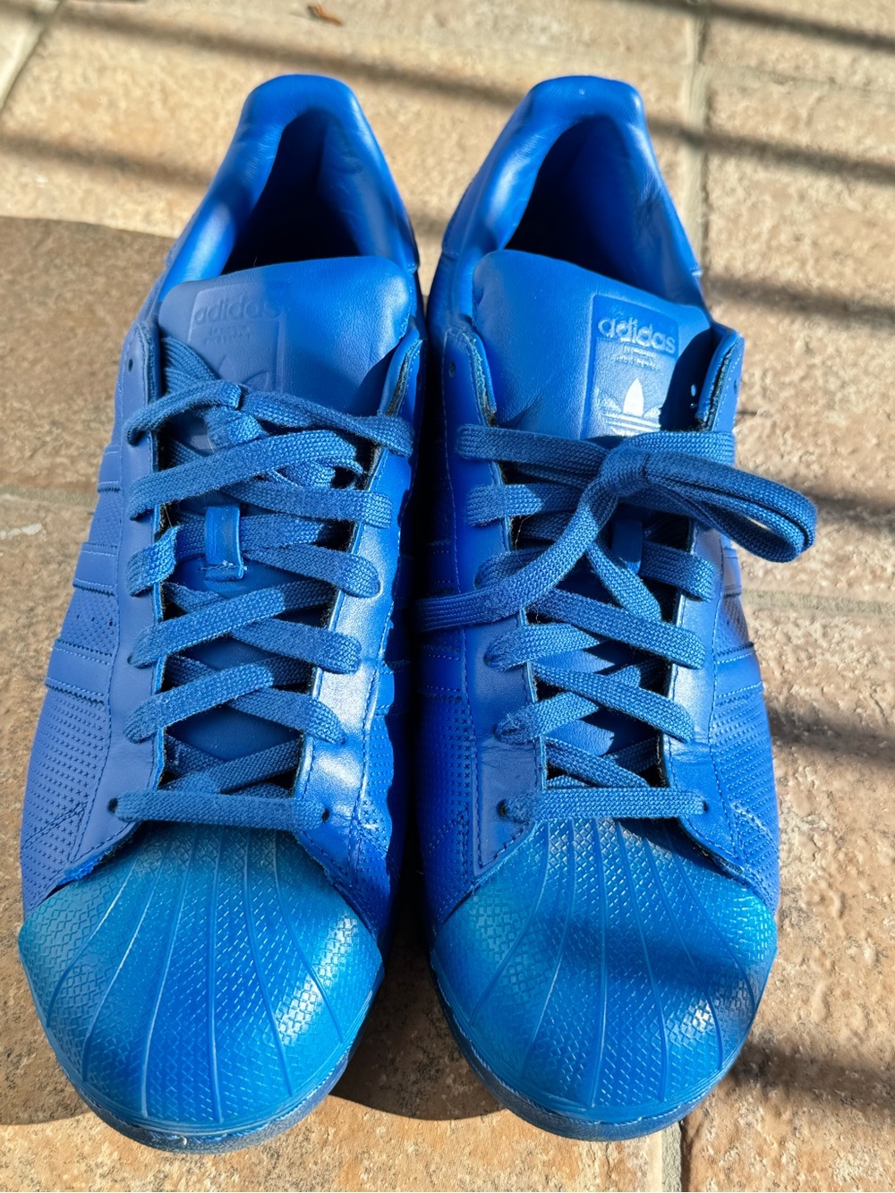 adidas Men’s Blue Leather Sneakers - Classic Shell Toe